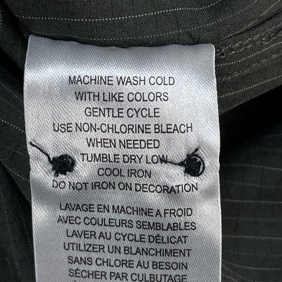 DKNY Shirt Mens Size L Large Green Stripe Long Sleeve Stretch UPF 30 NWT - Picture 8 of 9